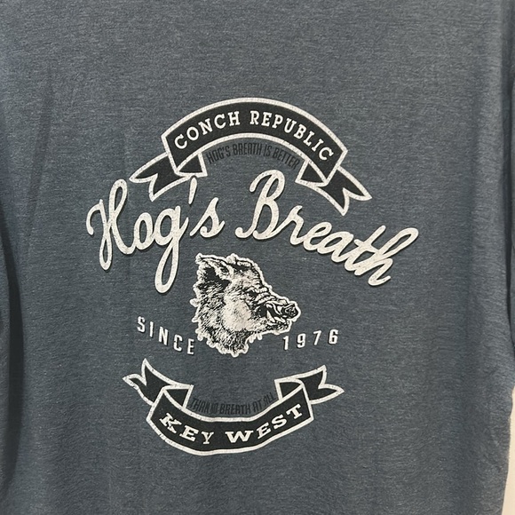 Hog’s breath conch Republic Key West blue T-shirt size XL crewneck short sleeve - Picture 2 of 5